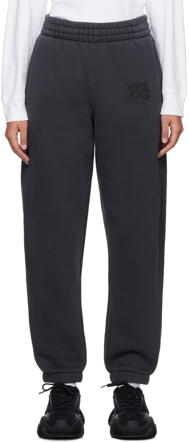 

Серые спортивные штаны-буффы Alexanderwang.T, цвет Soft obsidian