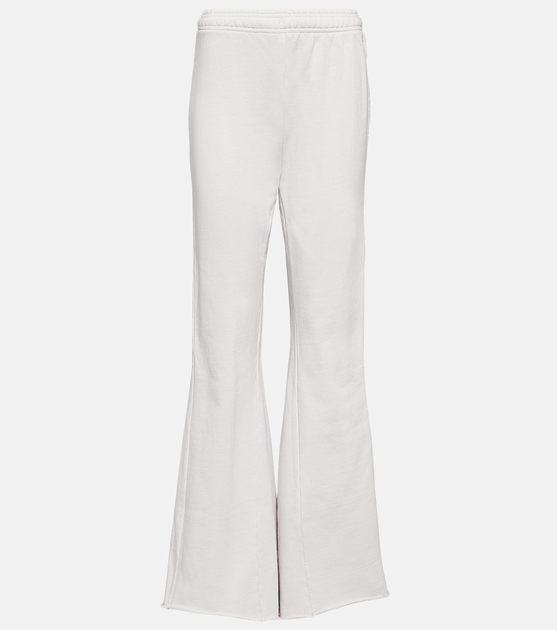 цена Расклешенные брюки из хлопкового флиса Entire Studios, белый