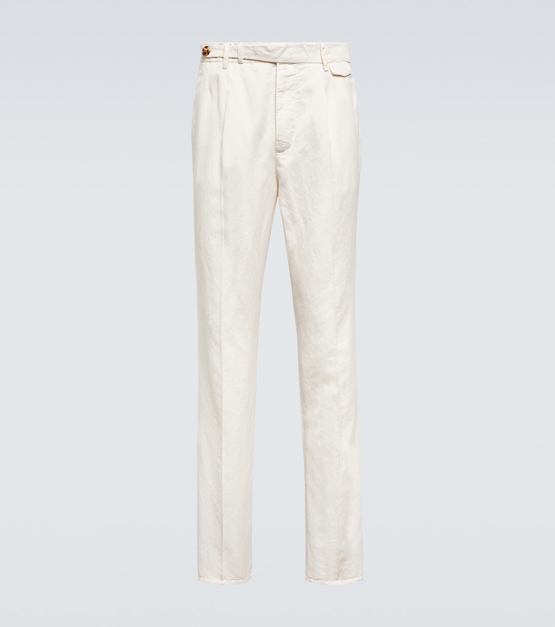 

Брюки из льна и хлопка Brunello Cucinelli, белый
