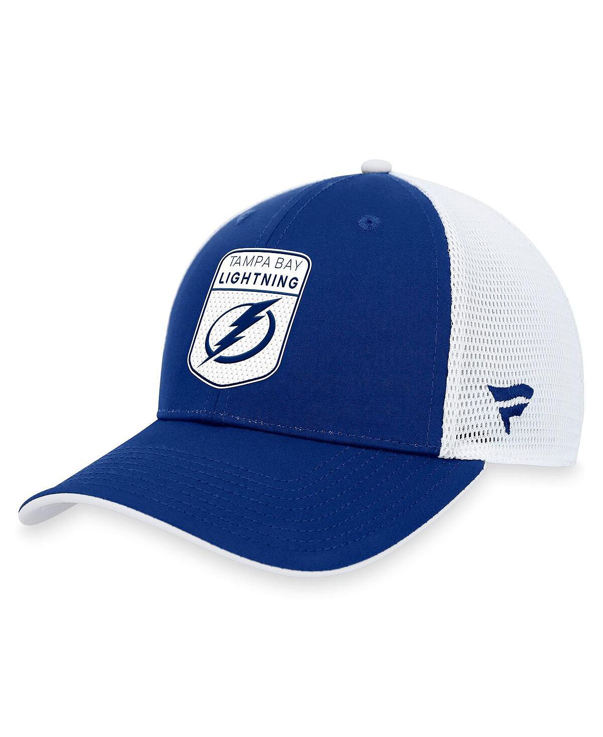 

Мужская регулируемая кепка синего цвета с фирменным логотипом Tampa Bay Lightning 2023 NHL Draft On Stage Trucker Fanatics