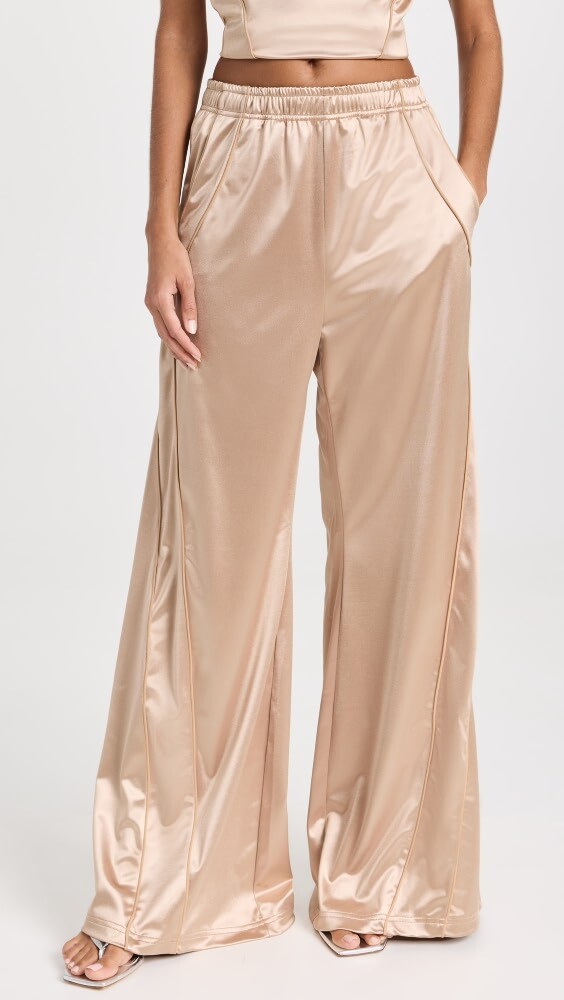 

Брюки MM6 Maison Margiela Wide Leg, золотой
