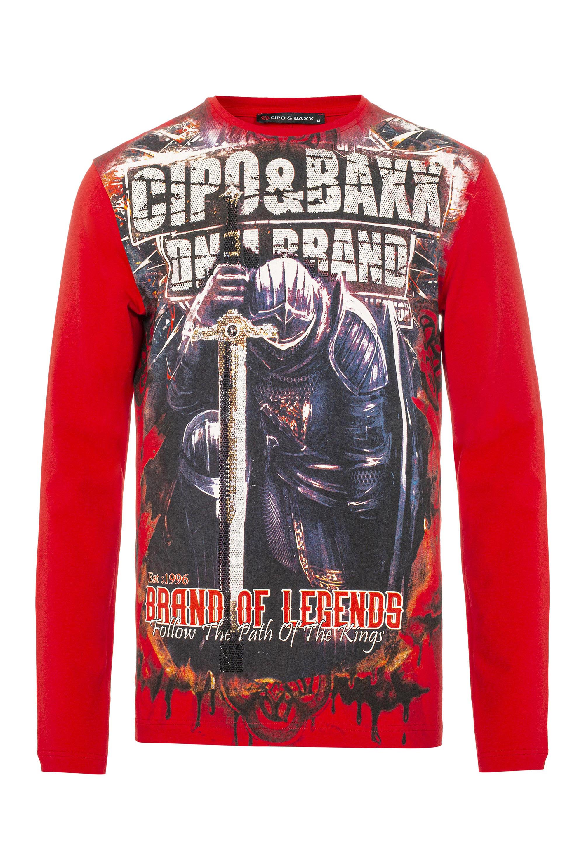 

Лонгслив Cipo & Baxx Sweatshirt, красный