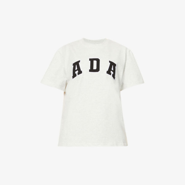Хлопковая футболка свободного кроя core Adanola, серый