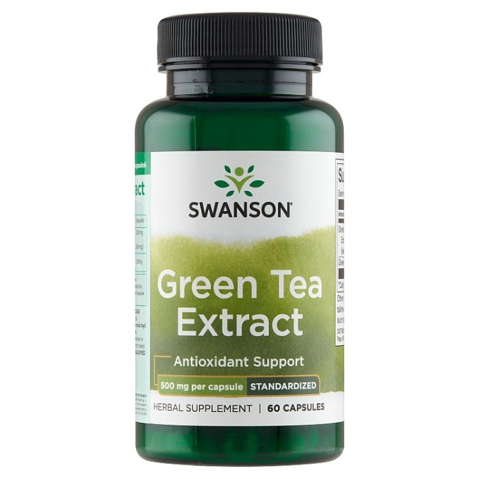цена Препарат, укрепляющий иммунитет и уменьшающий чувство усталости Swanson Green Tea Extract 550 mg, 60 шт