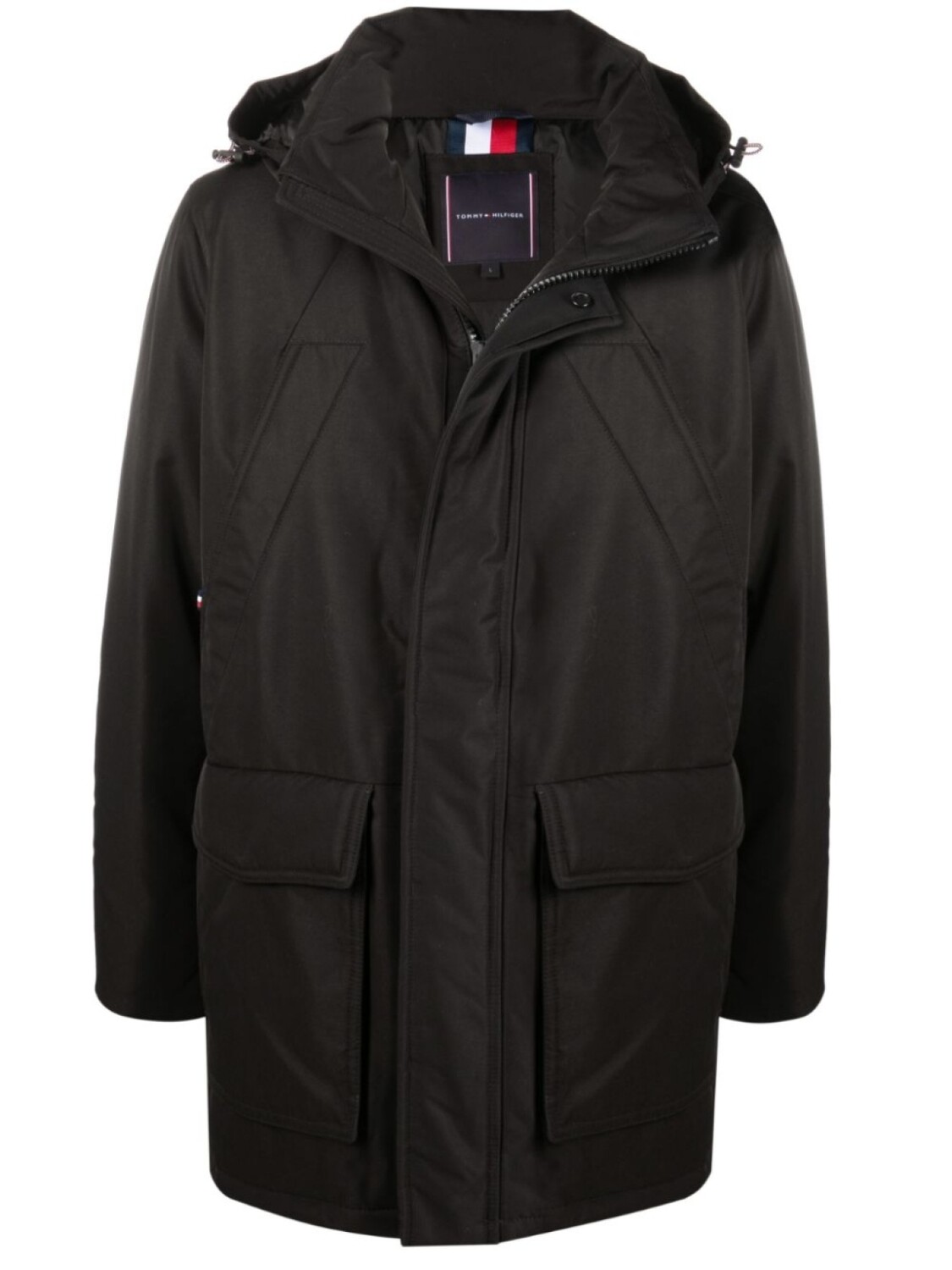 

Tommy Hilfiger пуховик с капюшоном, черный