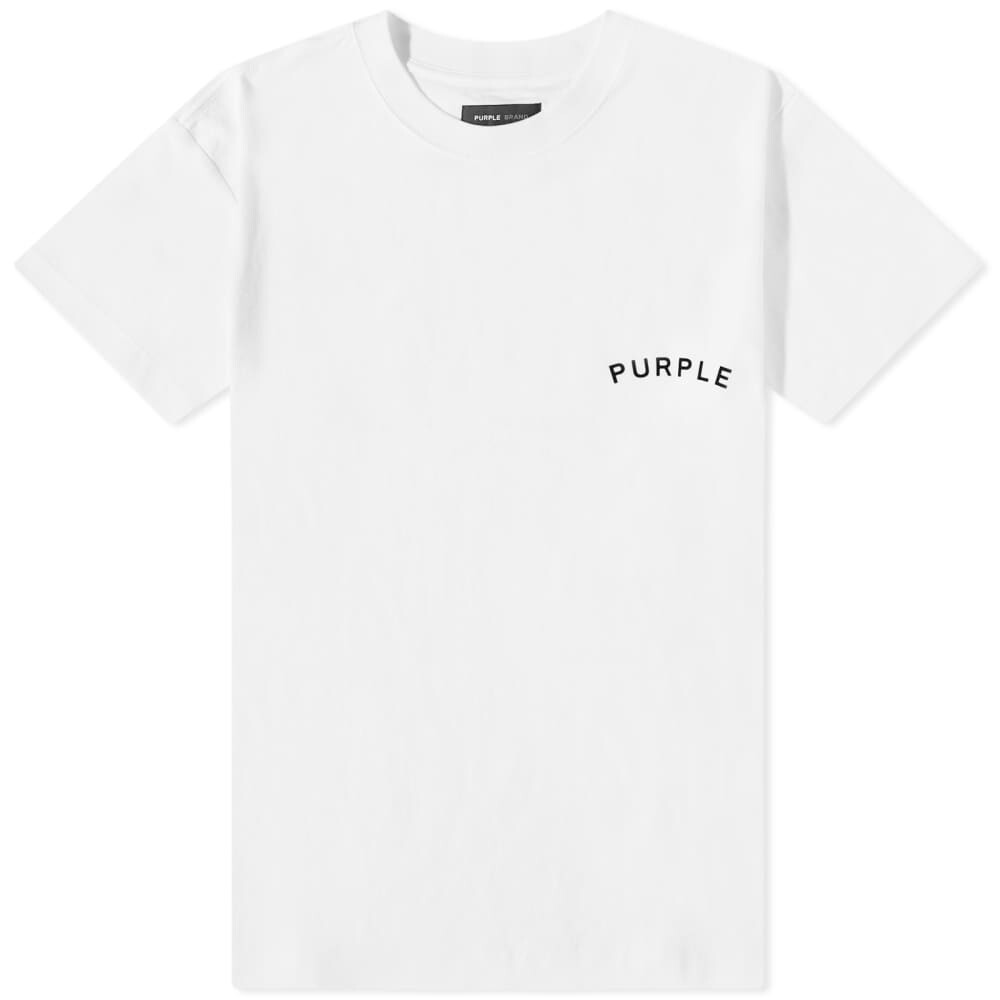 

Purple Brand Футболка с фирменным текстурированным логотипом, белый