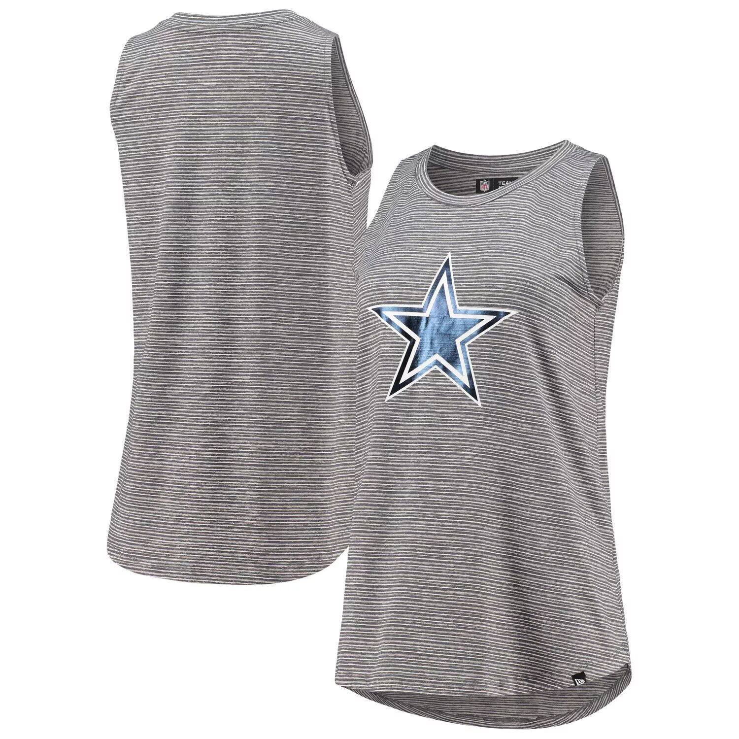 

Женская серая майка New Era Dallas Cowboys Tri-Blend Muscle Tank New Era