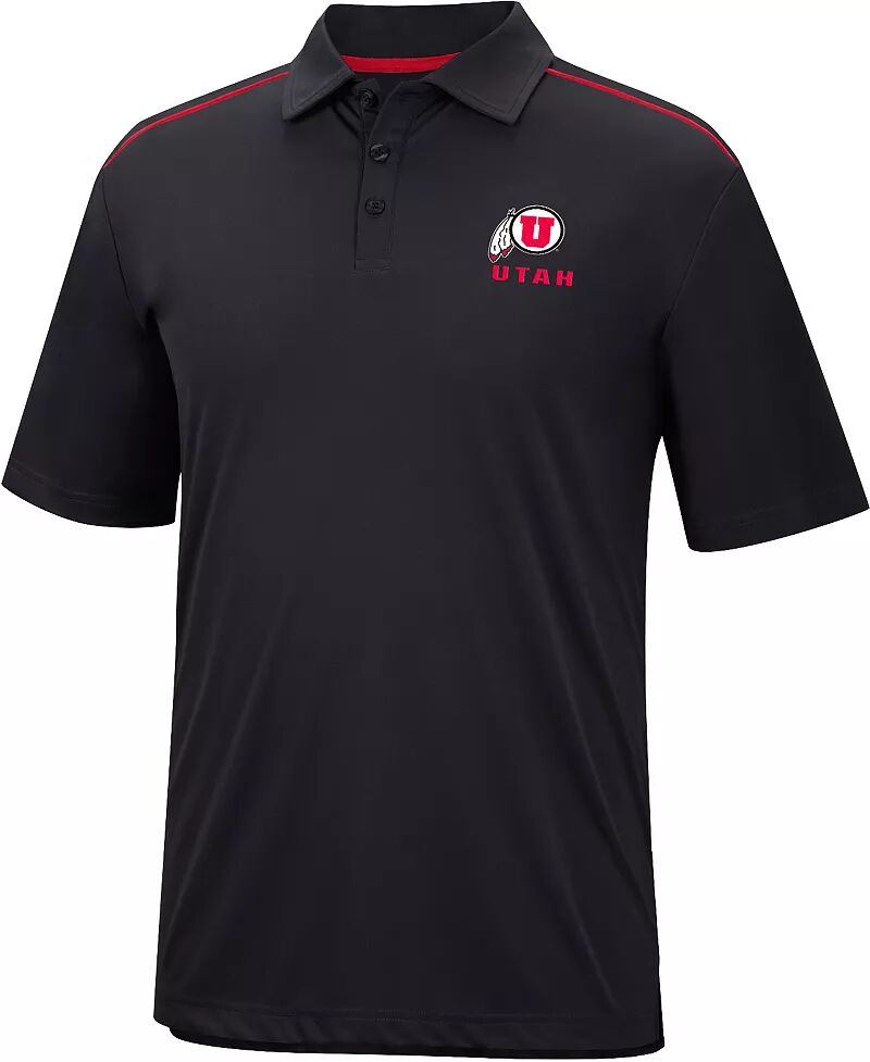 Colosseum Мужская черная футболка-поло Utah Utes