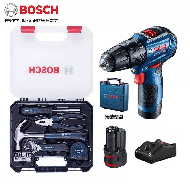 Дрель аккумуляторная Bosch GSB12V-30 + набор инструментов, аккумулятор, зарядное устрйоство