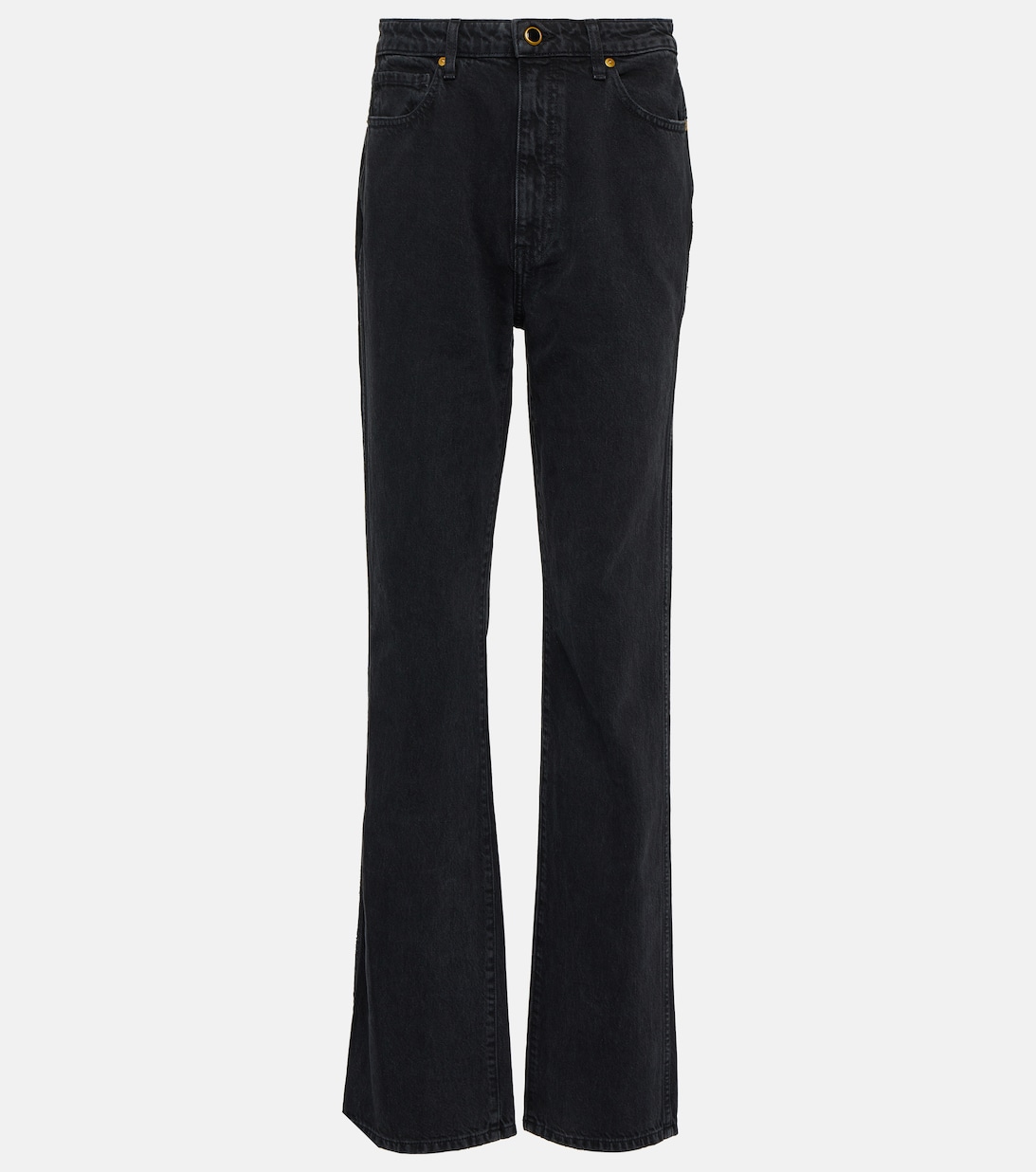 Прямые джинсы Danielle с высокой посадкой KHAITE, черный
