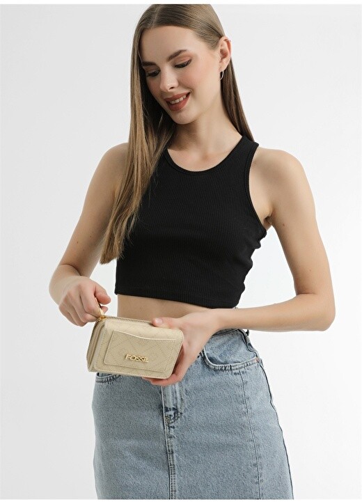 

Бежевый женский кошелек Fossil