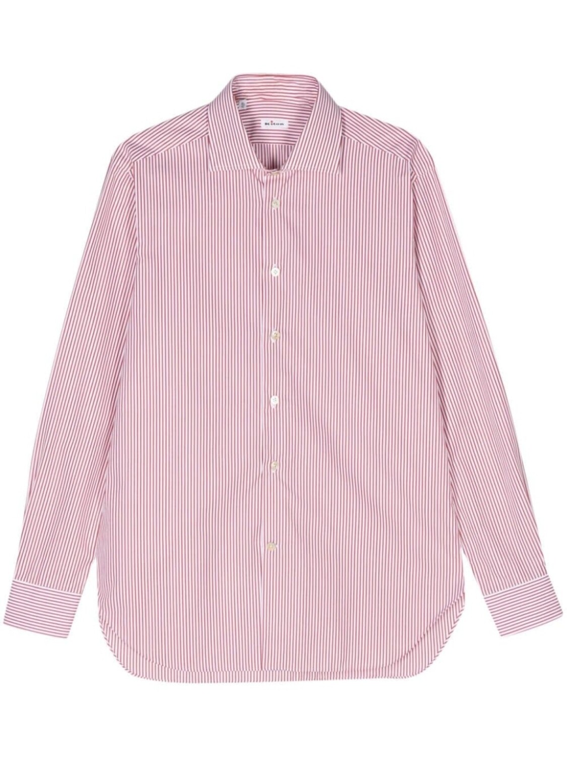 

Kiton поплиновая рубашка в полоску, красный