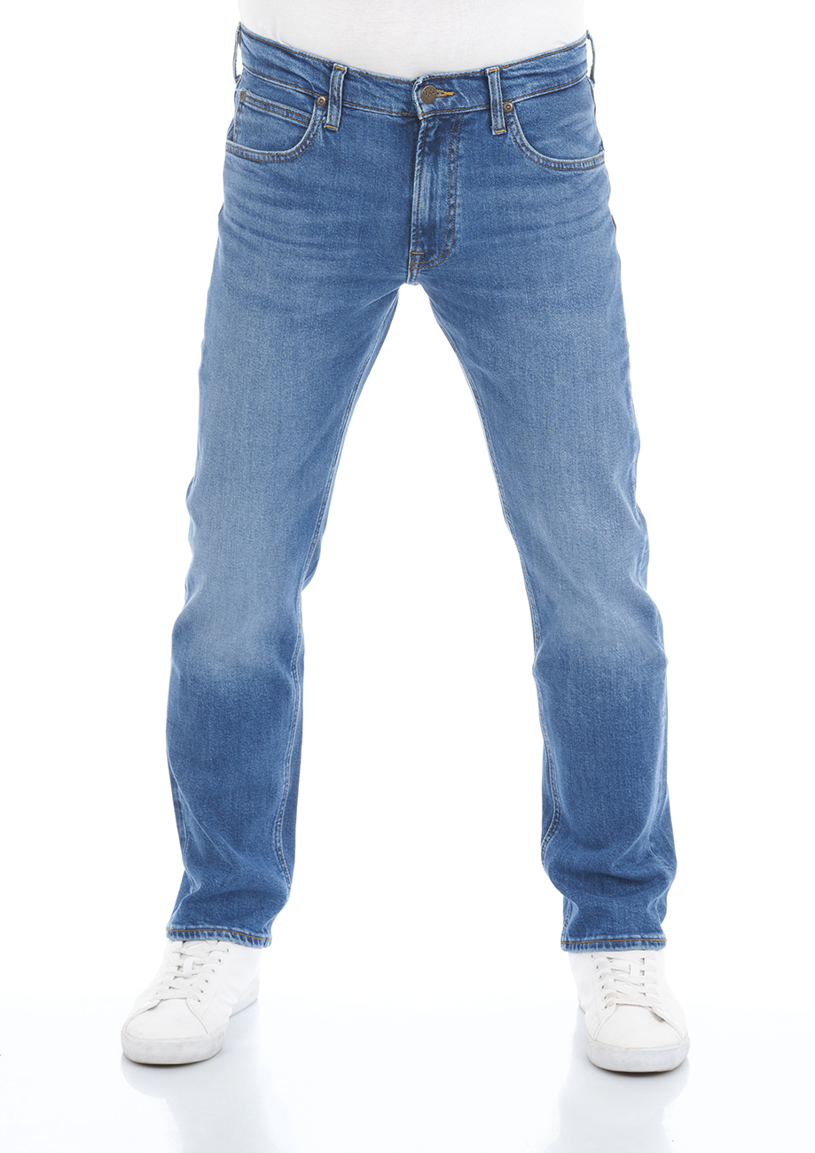 Джинсы Lee DAREN ZIP FLY regular/straight, синий синие мужские джинсы классического кроя daren zip fly lee синий