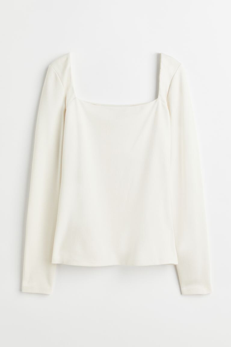 

Рубашка с квадратным вырезом H&M