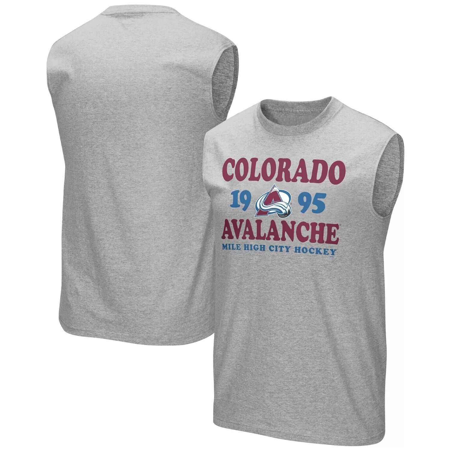 

Мужская майка с логотипом Heather Grey Colorado Avalanche Fierce Competitor Shooter Fanatics
