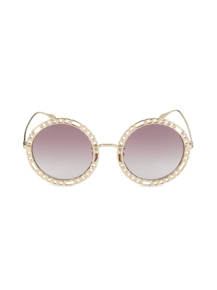 

Круглые солнцезащитные очки 53MM Gucci, золото