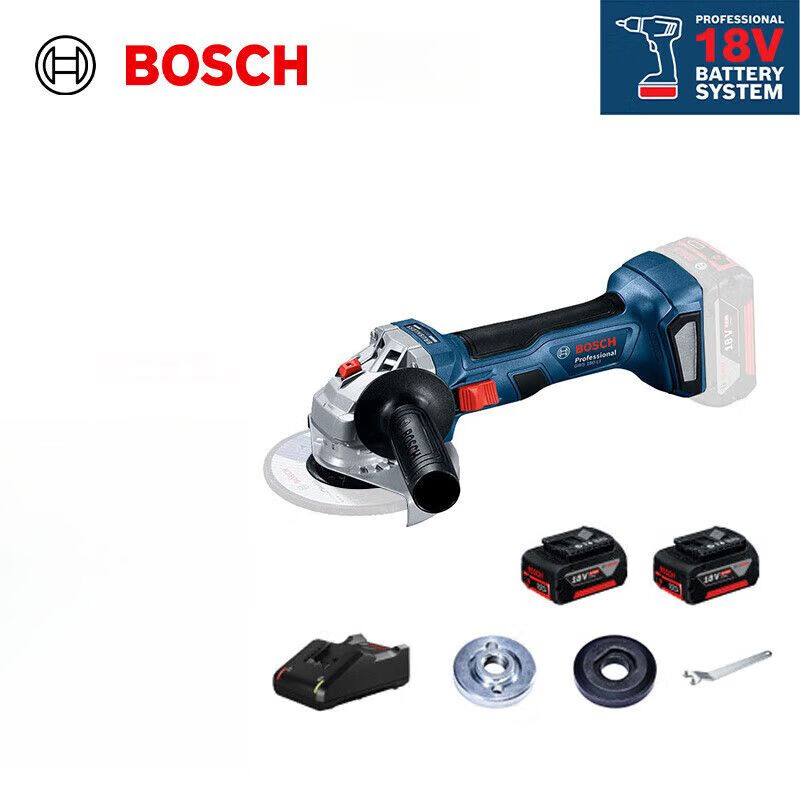 Угловая шлифовальная машина Bosch GWS180-Li + два аккумулятора, зарядное устройство