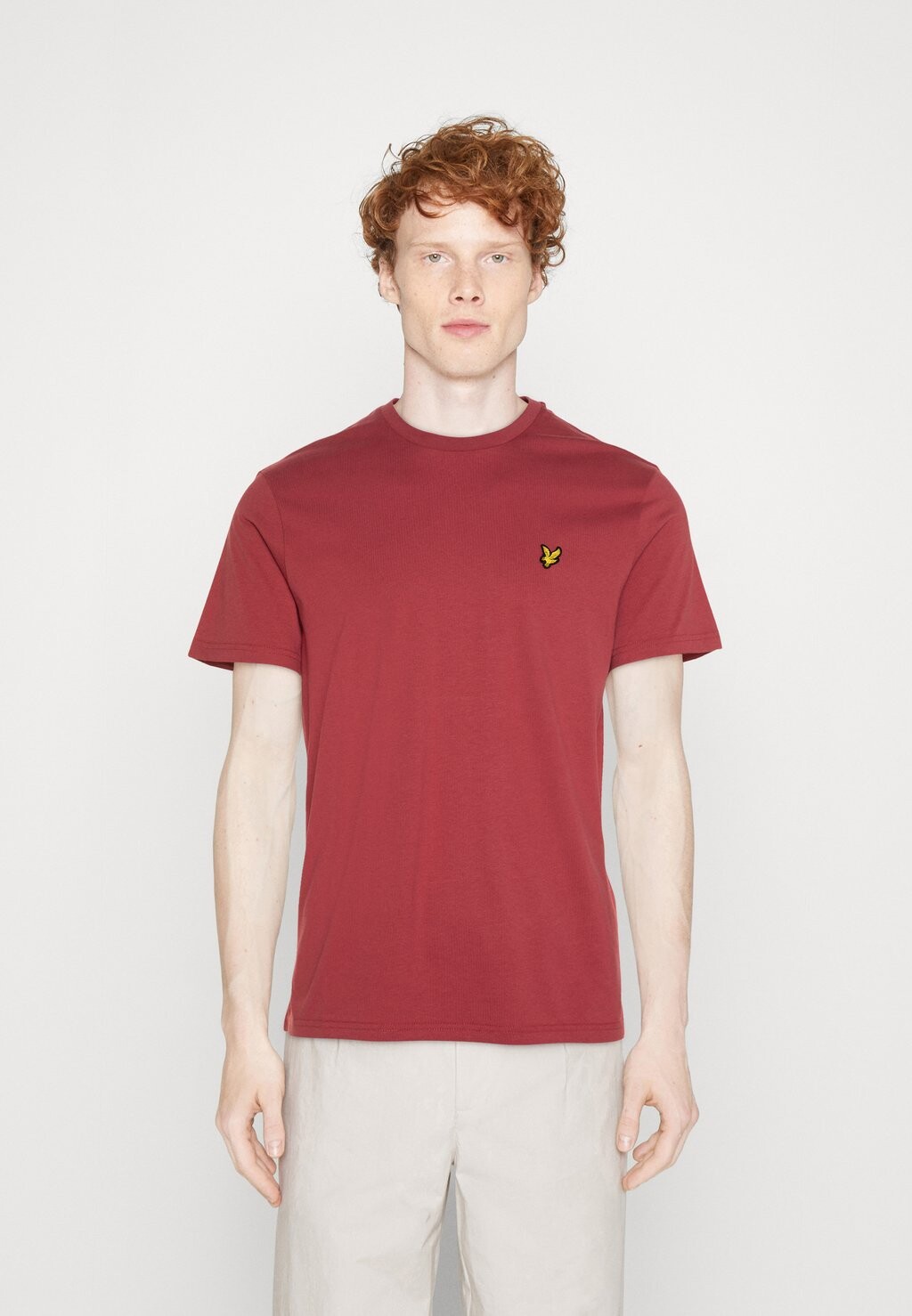 

Базовая футболка PLAIN Lyle & Scott, открытка розовая, Розовый