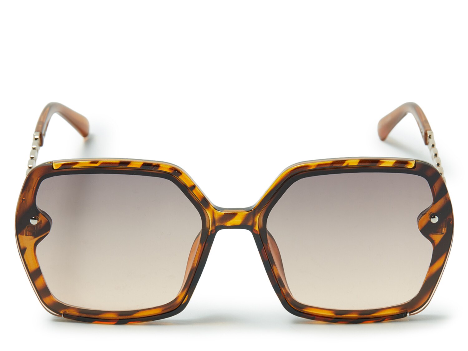 Солнцезащитные очки Kelly & Katie Libby с геометрическим узором, коричневый / черный цена и фото