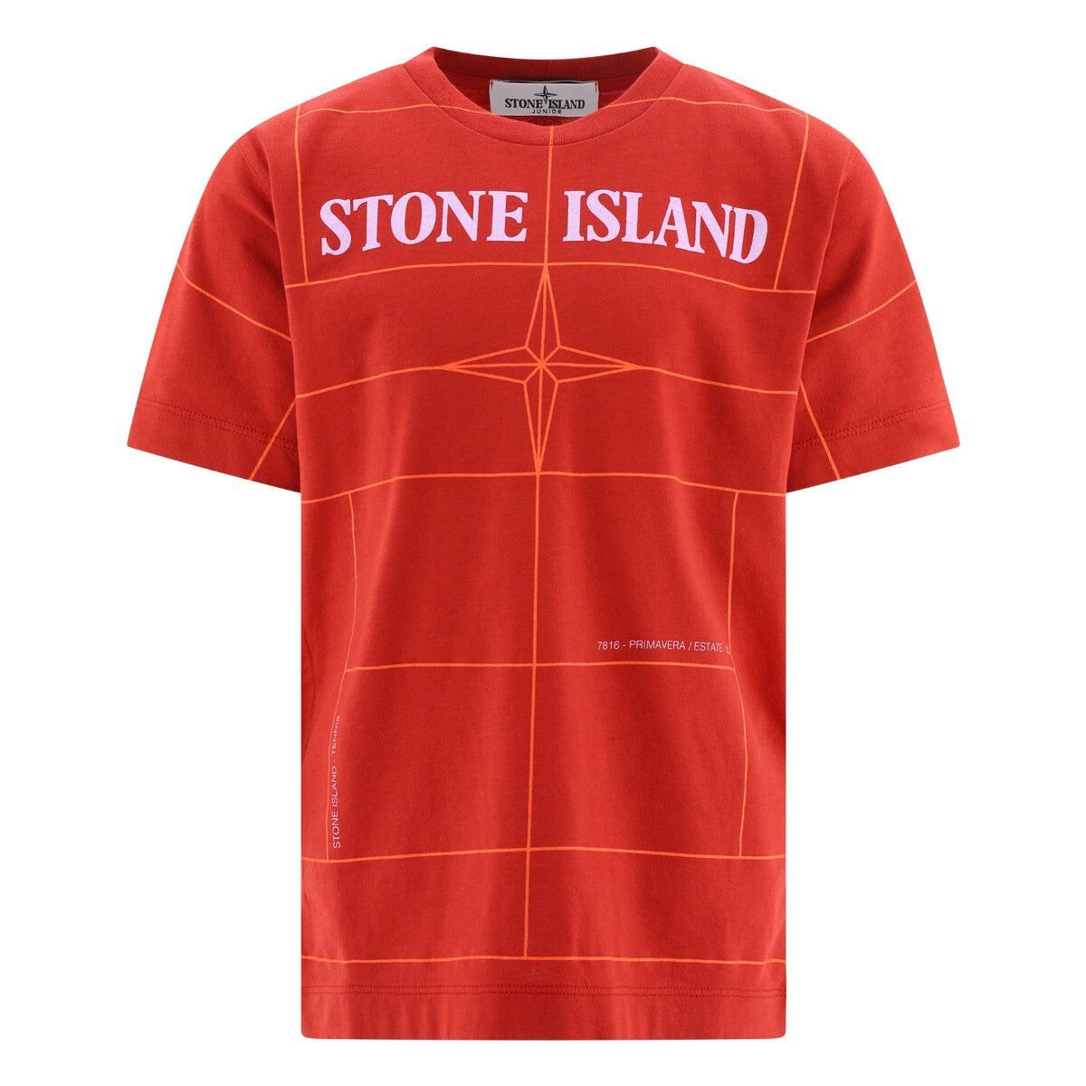 

Красная футболка с графическим логотипом Stone Island, красный