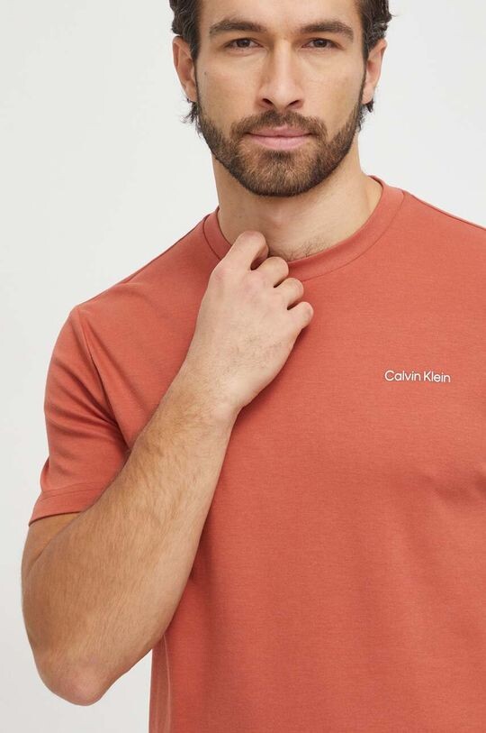 

Хлопковая футболка Calvin Klein, оранжевый