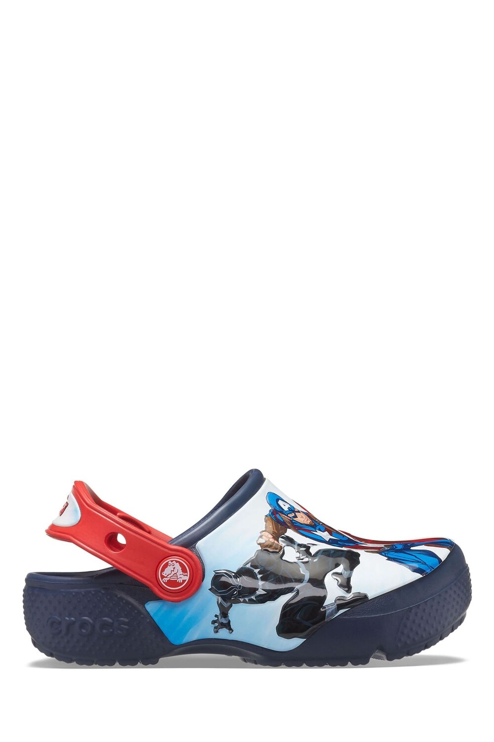 

Детские синие сандалии Avengers с нашивкой Crocs, синий