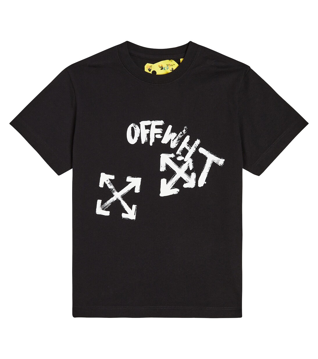 

Футболка из хлопкового джерси с логотипом Off-White Kids, черный