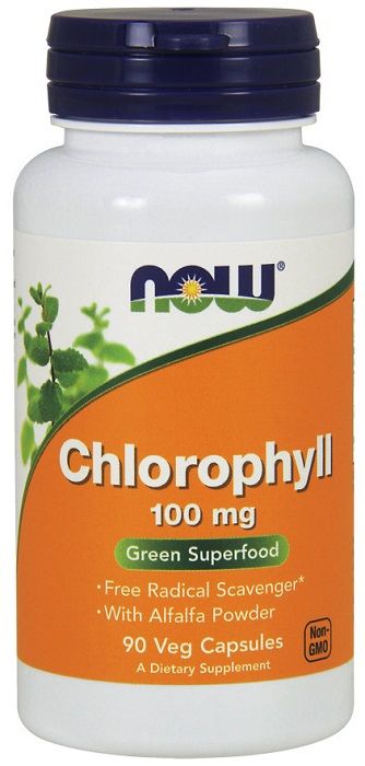 Now Foods Chlorophyll 100 mg препарат, укрепляющий иммунитет и поддерживающий нервную систему, 90 шт. цена и фото