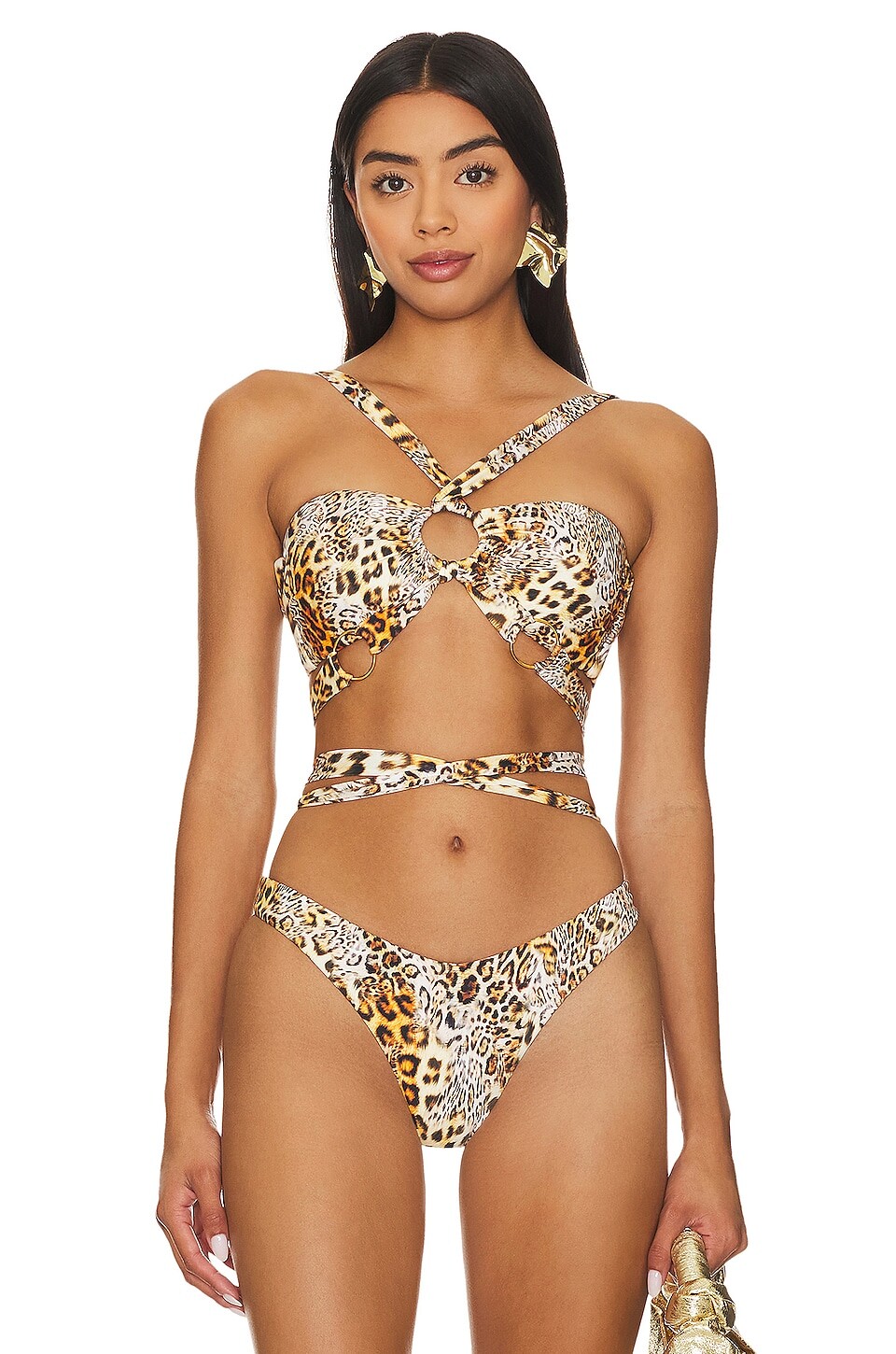 

Топ бикини Luli Fama Mamacita Multi Way Strap Ring Bandeau, цвет Multicolor