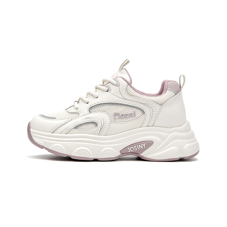 

Кроссовки JOSINY Chunky Sneakers Women's Low-top Beige/Purple, фиолетовый
