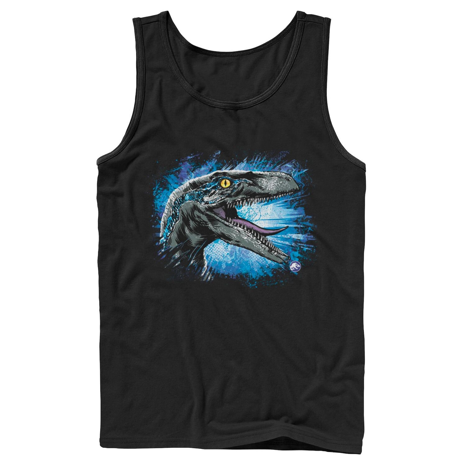 

Мужская синяя майка Jurassic World Raptor Splatter Licensed Character