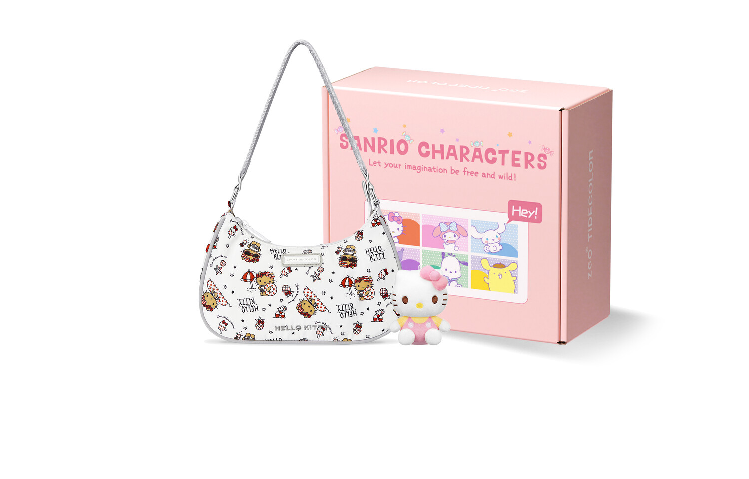 

Zhenggang Zgo Женская сумка через плечо Hello Kitty, Hello Kitty - Серая подарочная коробка с куклой B