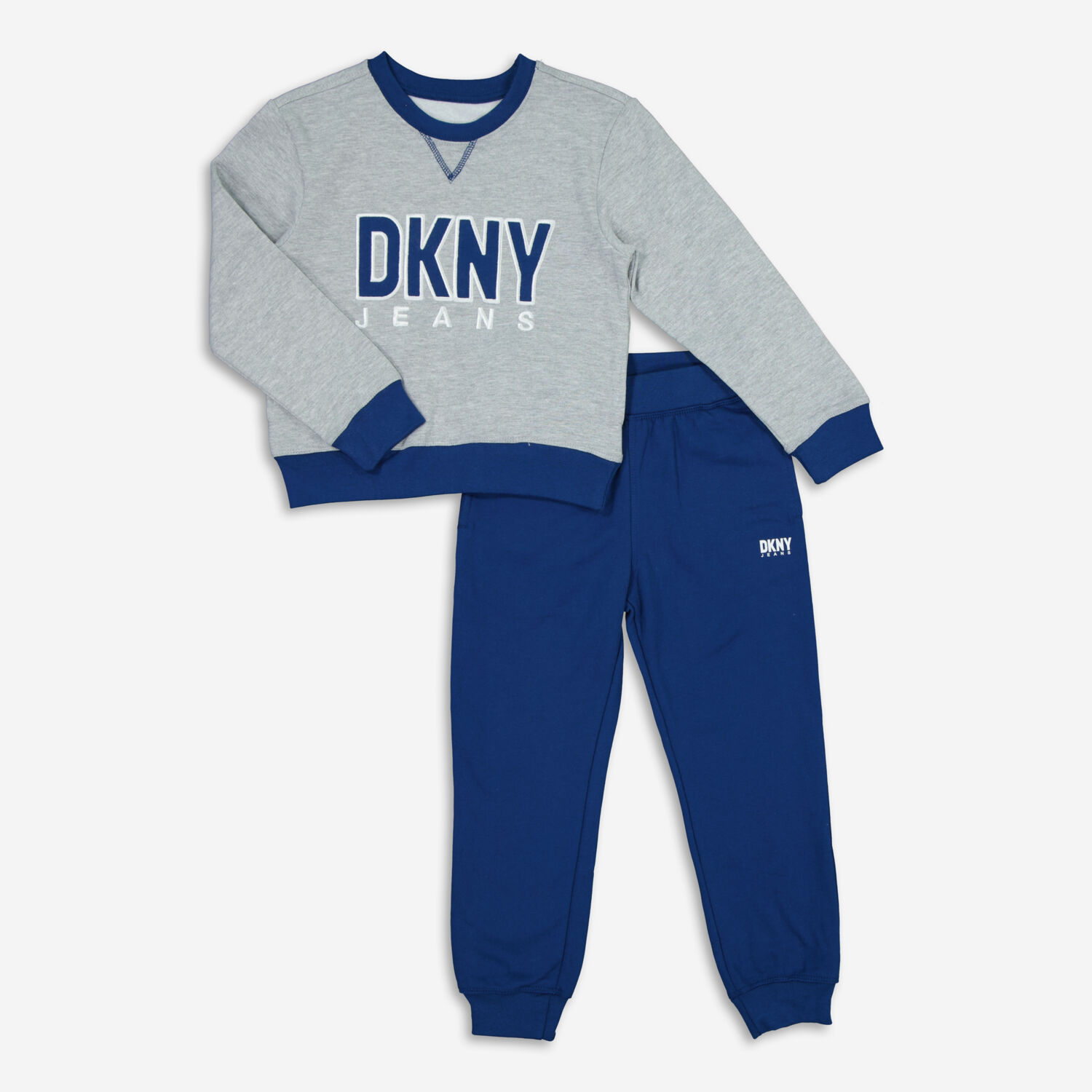Комплект из двух сине-серых толстовок и спортивных штанов DKNY Jeans