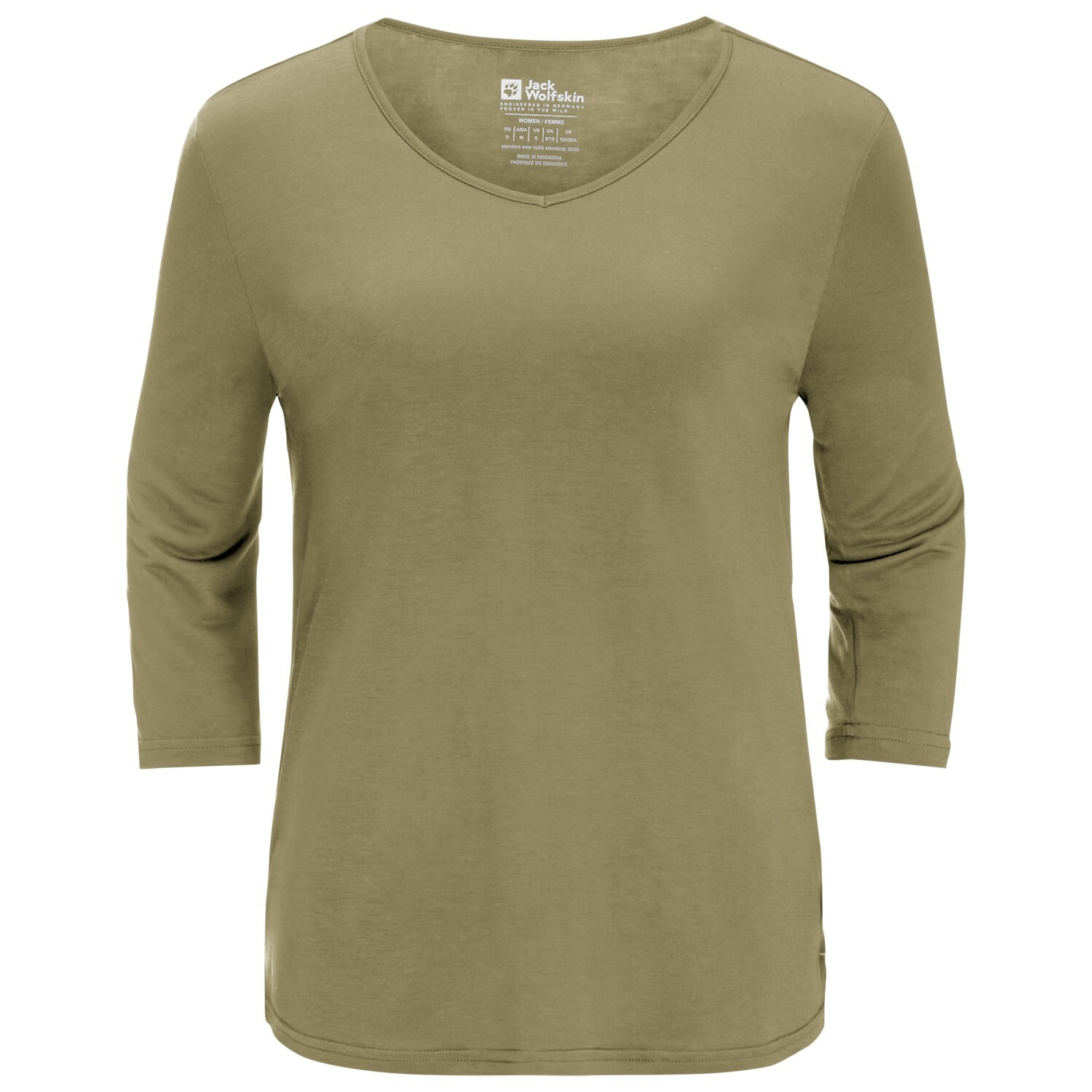 

Лонгслив Jack Wolfskin Women's Mola 3/4 T, цвет Bay Leaf