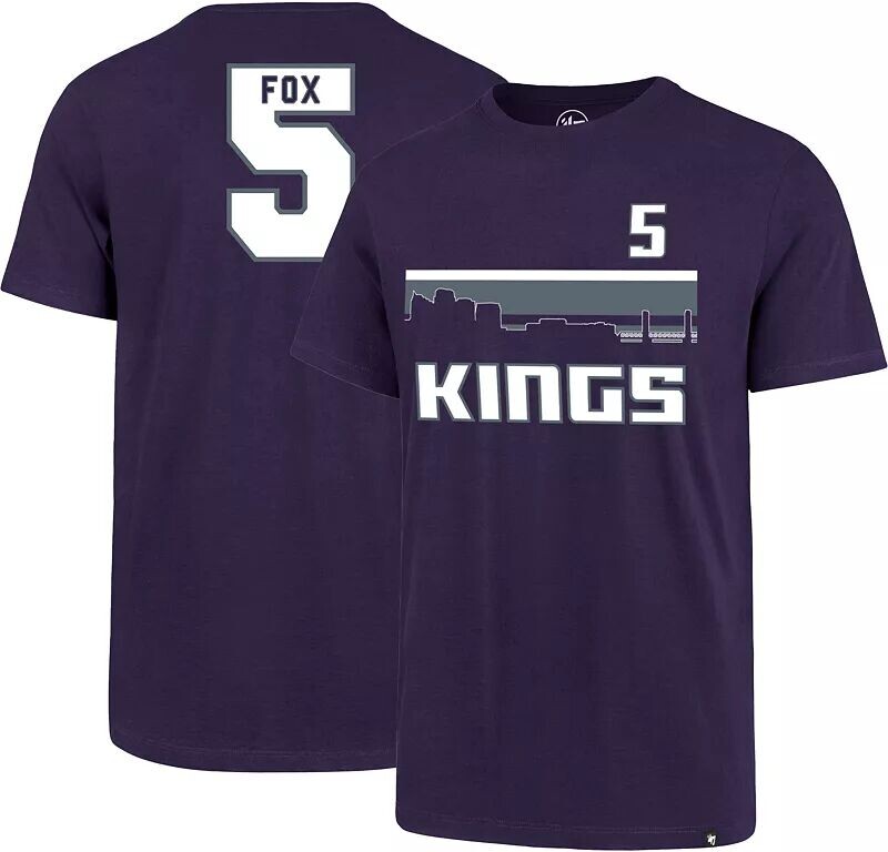 

Мужская фиолетовая футболка Sacramento Kings De'Aaron Fox #5 '47 Sacramento Kings Nike