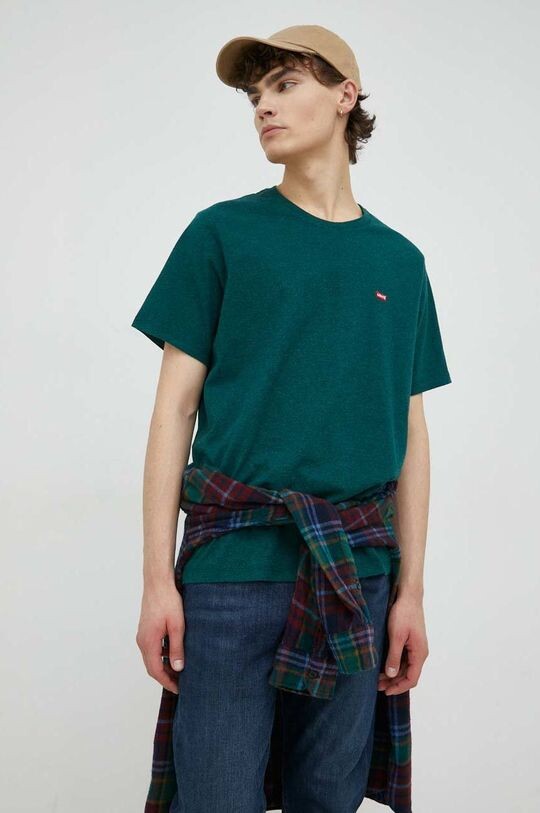 

Хлопковая футболка Levi's, зеленый