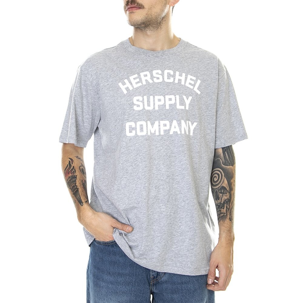 

Футболка Herschel Stacked Chest Logo, серый