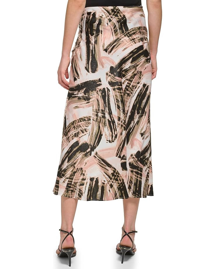 Юбка DKNY Printed Satin Ruche Maxi Skirt, цвет Ivory/Gold Sand Multi декор creto royal sand vetro ivory 25x75