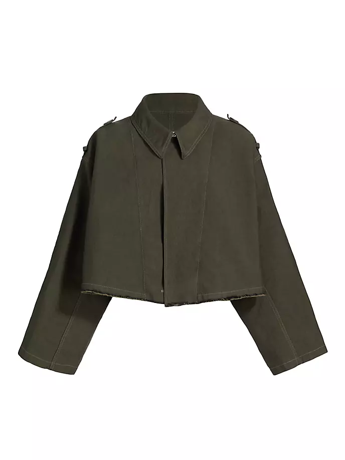

Укороченная спортивная куртка из парусины Mm6 Maison Margiela, серый