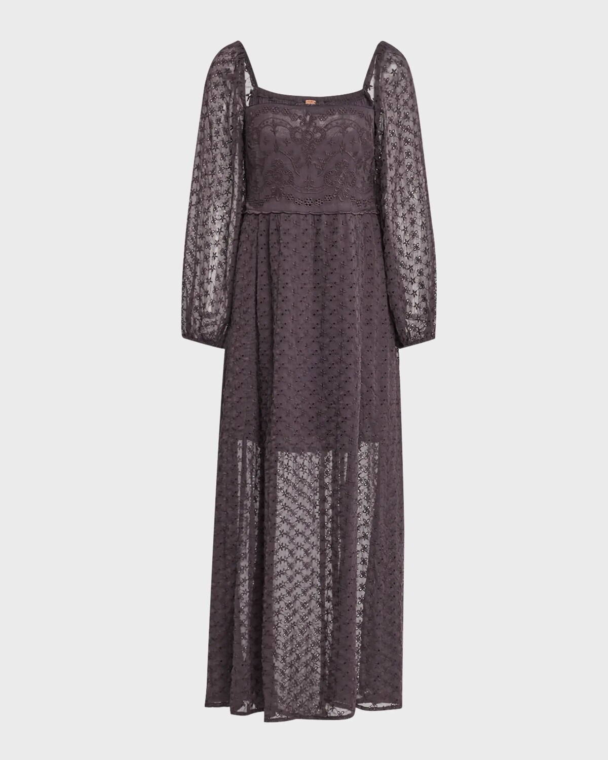 

Платье макси Malina с люверсами и вышивкой Free People, цвет Dark Scales