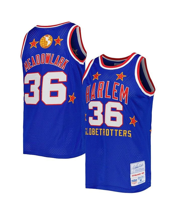 

Мужское джерси Meadowlark Lemon Royal Harlem Globetrotters Swingman Rings & Crwns, синий