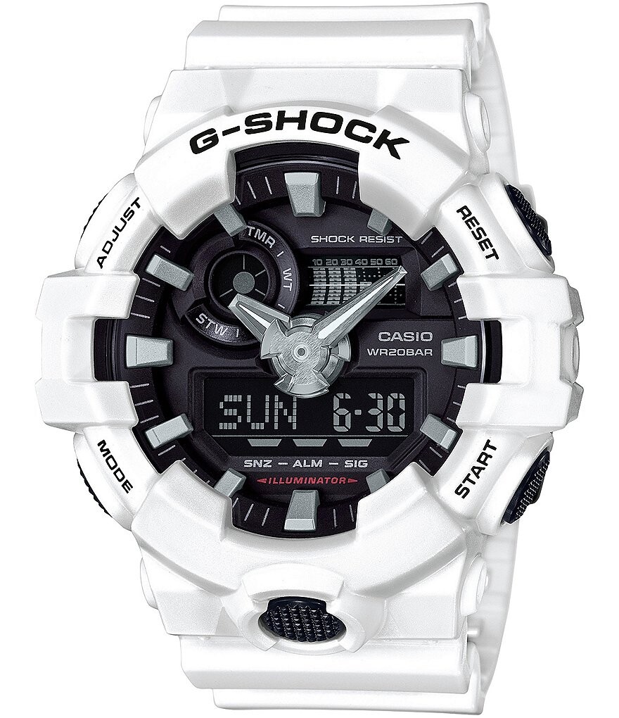 

Часы G-Shock с белым полимерным ремешком Ana-Digi, белый