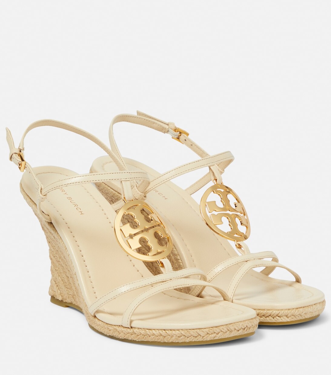 

Эспадрильи на танкетке Capri Miller из кожи Tory Burch, белый