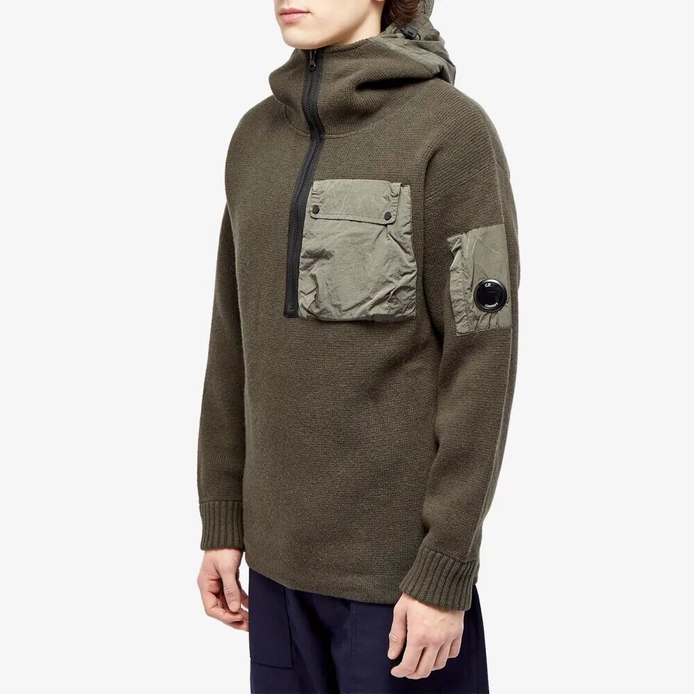 

C.P. Company Молния компании Lambswool со смешанными головками, зеленый