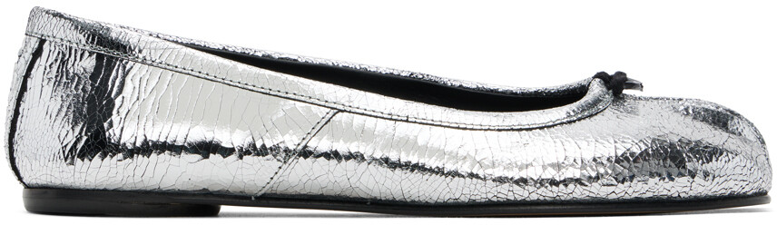 

Серебряные балетки Tabi с разбитым зеркалом Maison Margiela