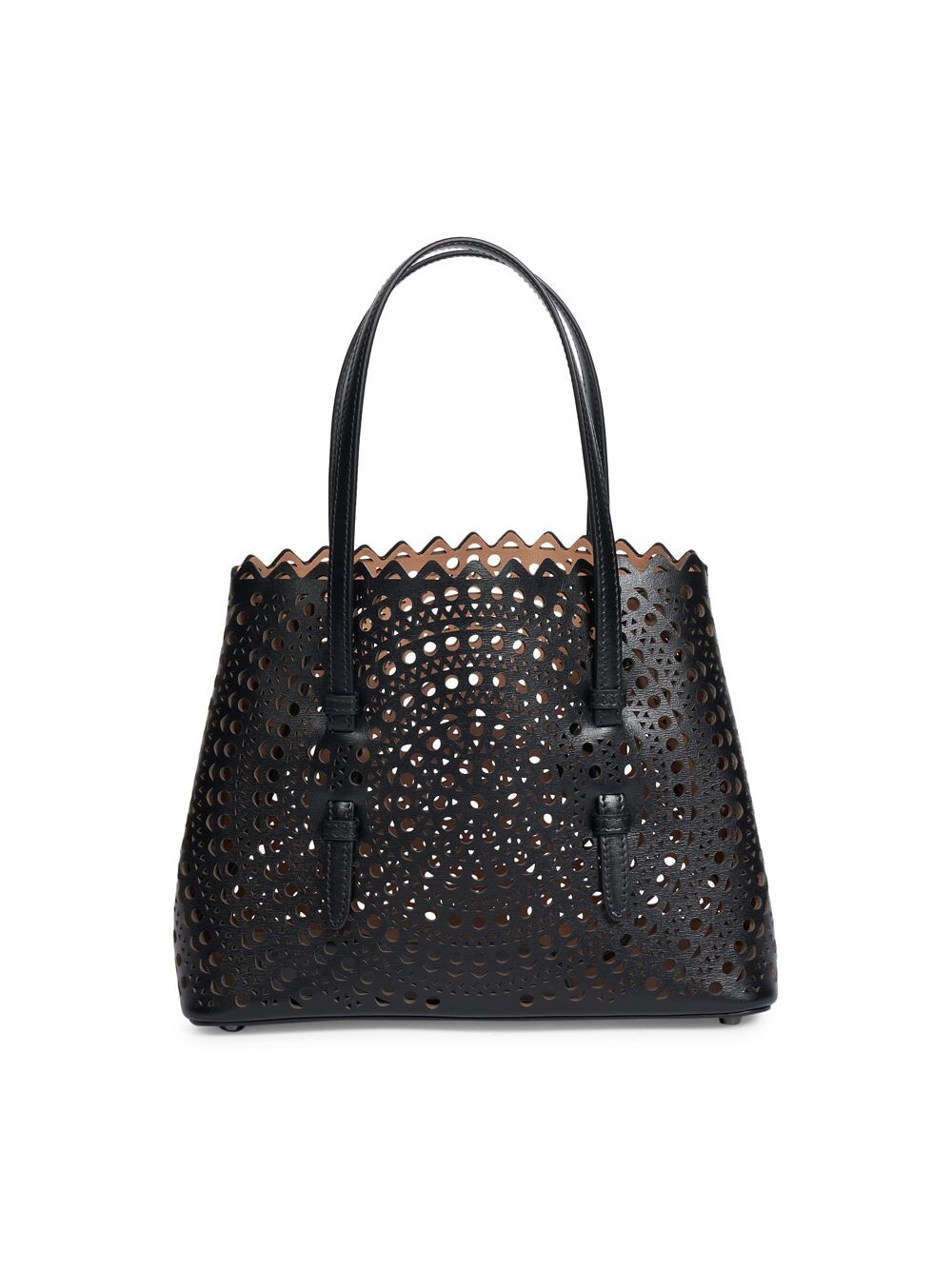 

Кожаная сумка Mina 20 с лазерной резкой Alaïa