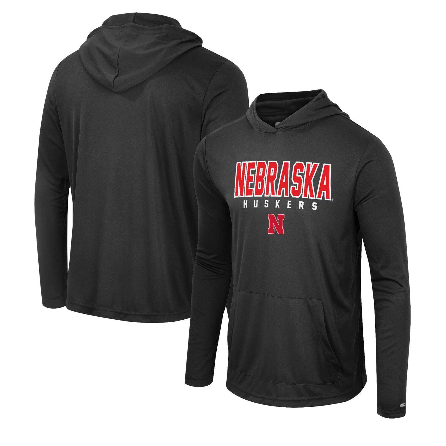 

Мужская футболка с капюшоном и длинными рукавами Colosseum Black Nebraska Huskers Team Color Rival