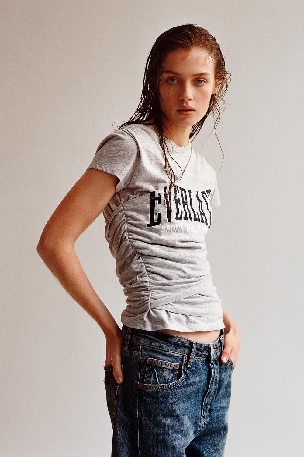

Футболка кроссовер everlast x zara ZARA, серый мергель