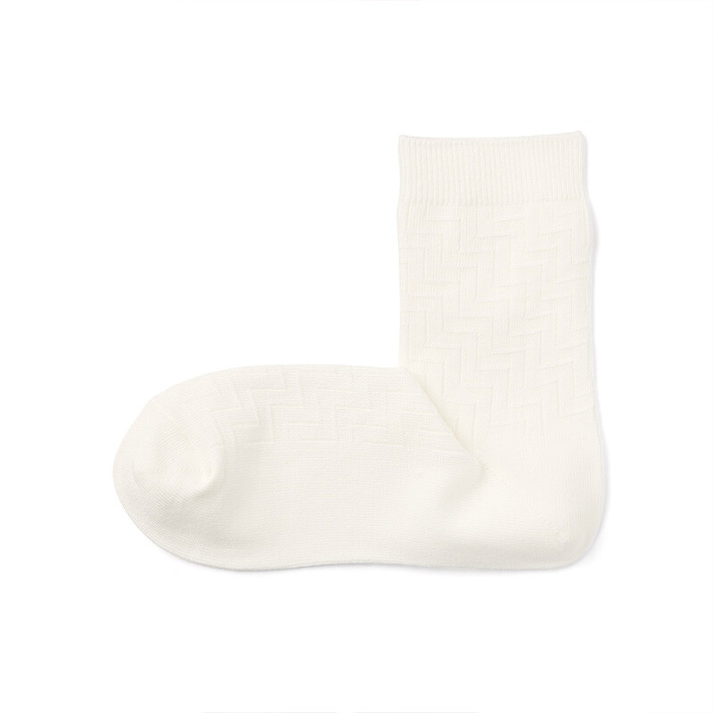 

Носки Muji с зигзагообразным узором, кремовый