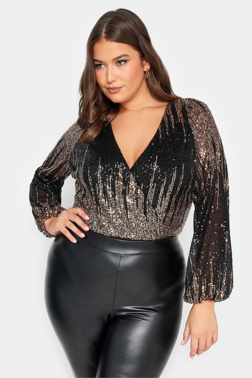 

Боди Sequin London с оттеняющим эффектом Yours, желтый